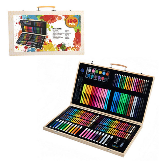 MALETA MADERA LAPICES 180 PCS.  NO  QUEDAN