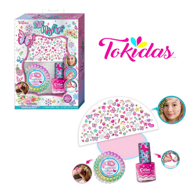 SET UÑAS Y STICKERS  A