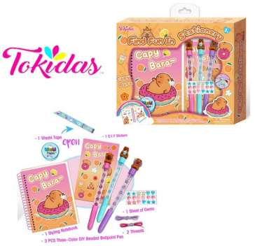 Set Capybara Cuadernito con 3 Lapices y Accesorios