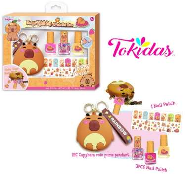 Set Capybara Monedero y Esmaltes