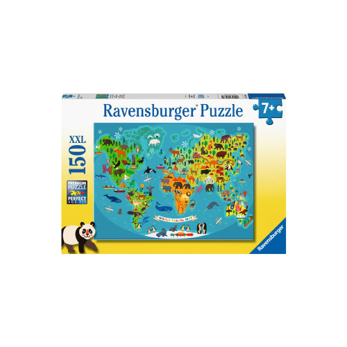 RAV 13287 Puzzle Mapa del Mundo Animal 150p