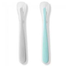 Easy-Feed Spoons-Grey/Soft Teal