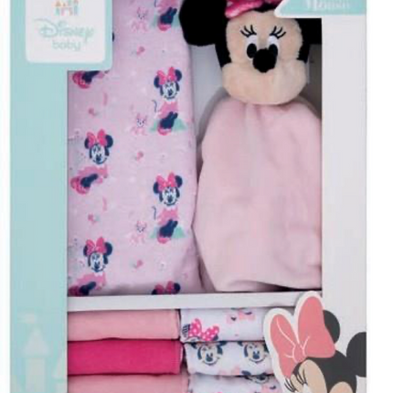 SET 8 PZA BABY GIFT DISNEY MINNIE GATO NIÑA