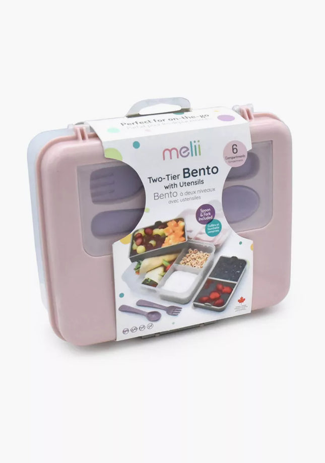 Lonchera Bento Box Con Cubiertos - Rosa
