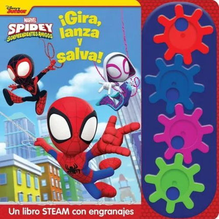 SPIDEY ¡GIRA, LANZA Y SALVA! LIBRO CON ENGRANAJES