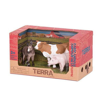 Animales de la granja: Burro, vaca y chancho