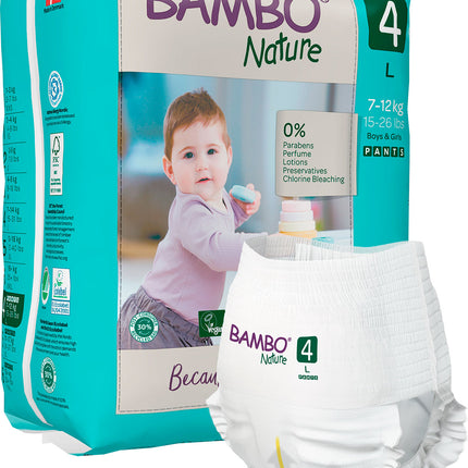 Bambo Nature Eco-Friendly Pants 4 Paq. x 20 UN. 7-12  KG