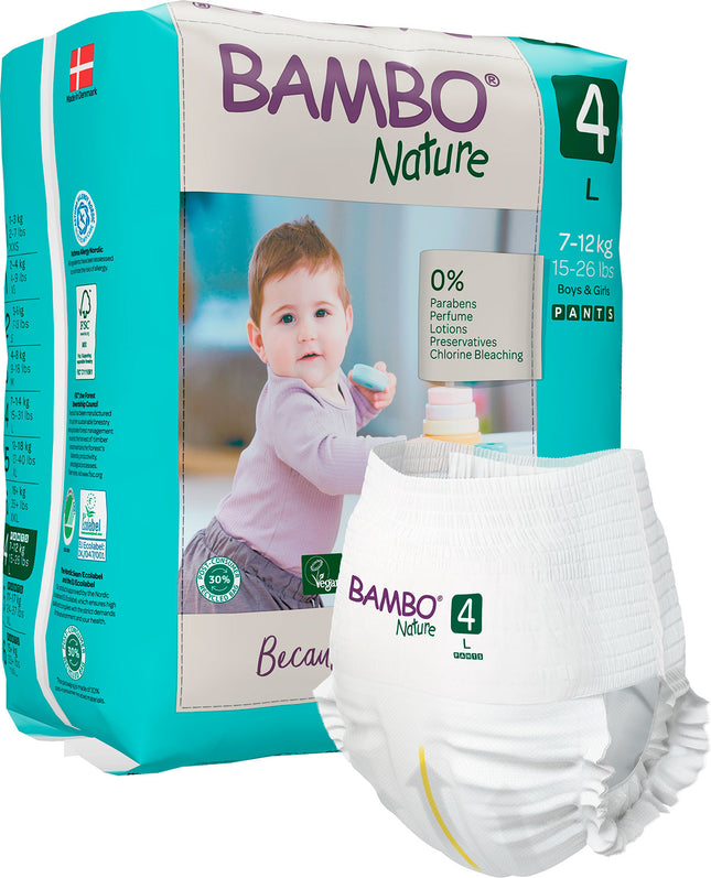 Bambo Nature Eco-Friendly Pants 4 Paq. x 20 UN. 7-12  KG