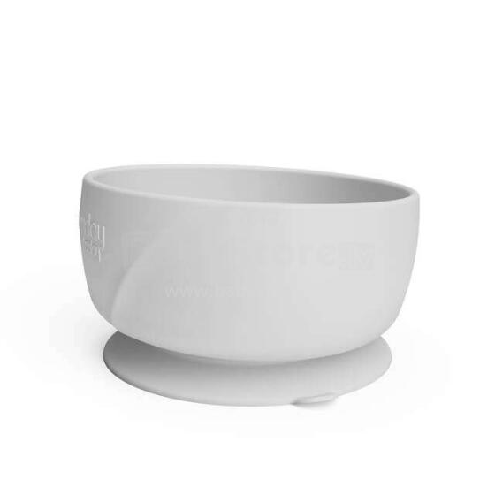 Bowl De Silicona Con Ventosa Gris