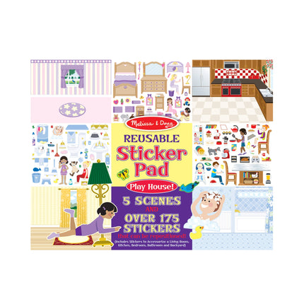 LIBRO CON STICKERS REUSABLES MELISSA AND DOUG - CASA DE JUEGOS