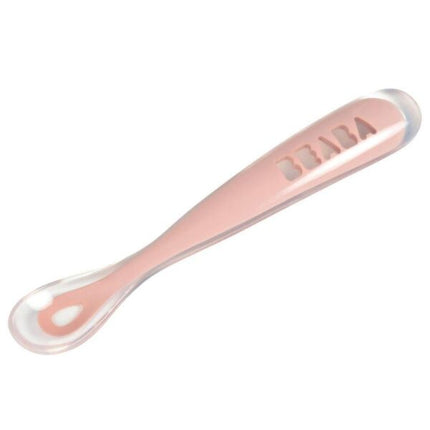 CUCHARA SILICONA 1ER EDAD ROSA