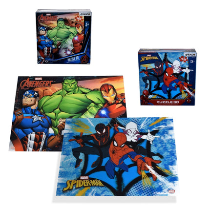 PUZZLE 3D DE 48 A 100 PIEZAS - AVENGERS 100 PIEZAS