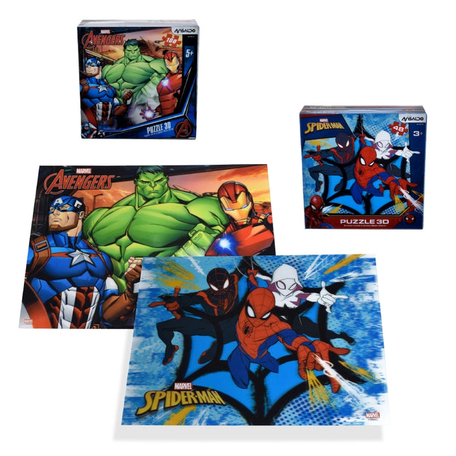 PUZZLE 3D DE 48 A 100 PIEZAS - AVENGERS 100 PIEZAS