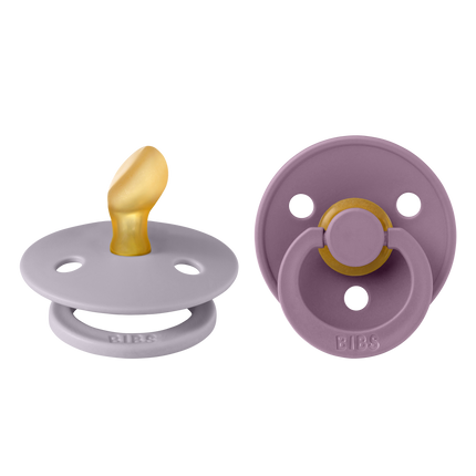 Pack de 2 Chupetes - Fossil Grey & Mauve - Látex Caucho Natural - Simétrica / Talla 2 (6-18 meses)