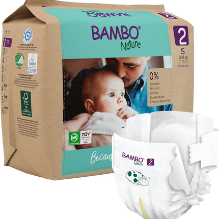 Bambo Nature Eco-Friendly 2 Paq. x 30 UN. 3-6 KG
