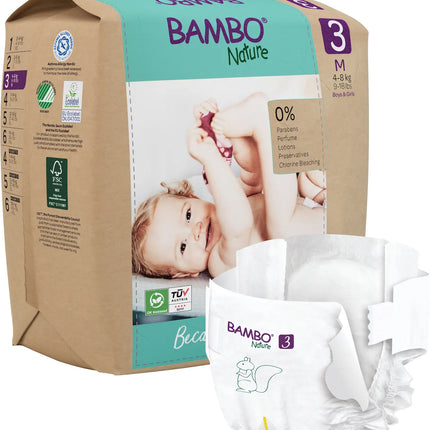 Bambo Nature Eco-Friendly 3 Paq. x 28 UN. 4-8  KG