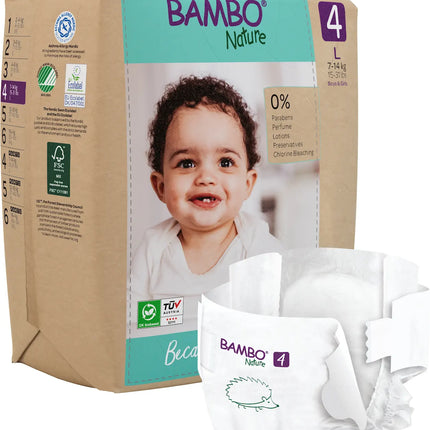 Bambo Nature Eco-Friendly 4 Paq. x 24 UN. 7-14  KG