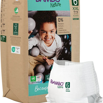 Bambo Nature Eco-Friendly Pants 6 XXL Paq. x 18 UN 15+  KG