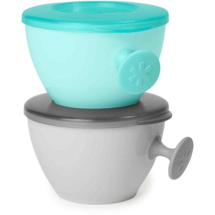 Easy-Grab Bowls-Grey/Soft Teal Pink-Gris