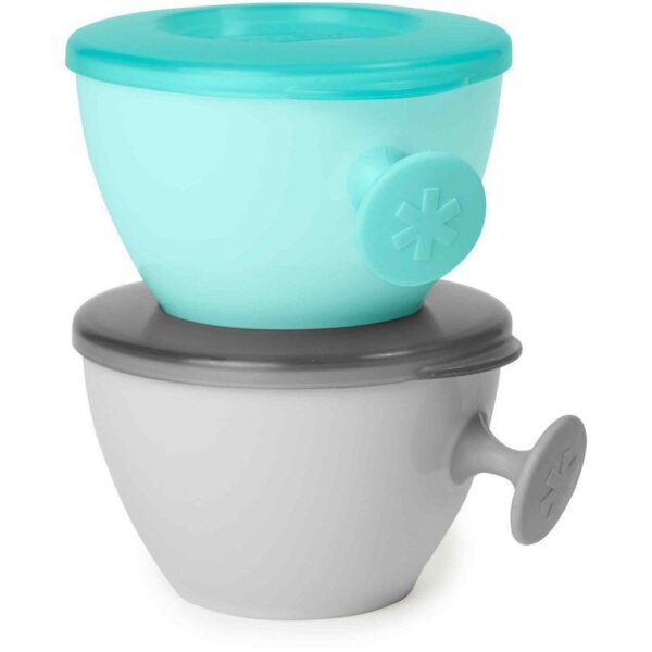 Easy-Grab Bowls-Grey/Soft Teal Pink-Gris