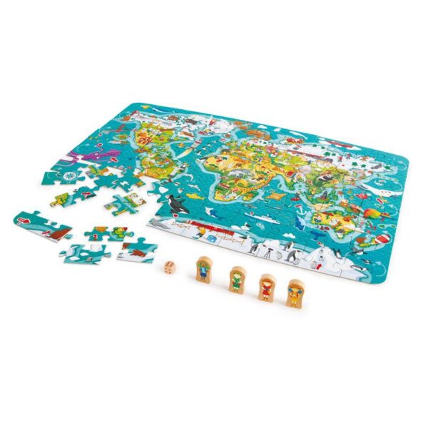 Rompecabezas, juegos y giras por el mundo 2 en 1