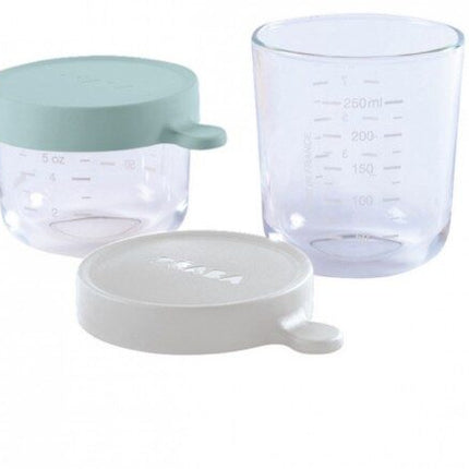 Juego de 2 tarritos de cristal (150 ml verde aire / 250 ml niebla ligera)