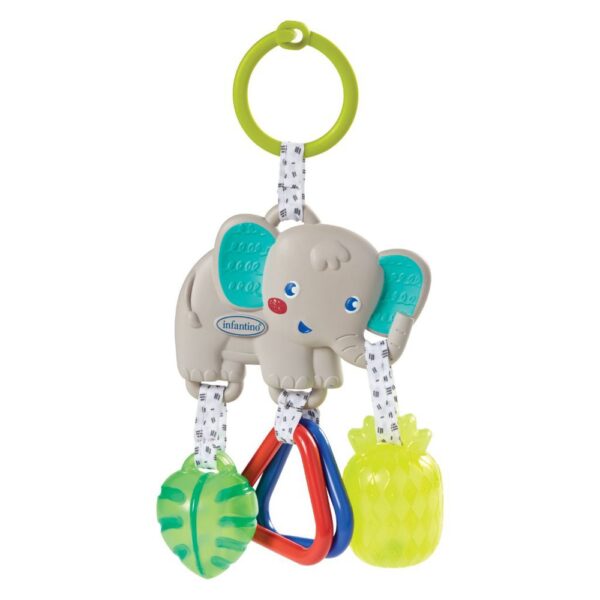SONAJERO CON SONAJEROS - ELEFANTE - GRIS