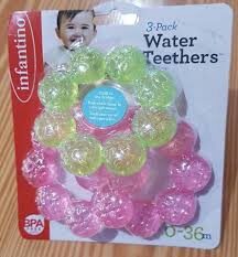 3-PACK WATER TEETHERS - PINK/LIME