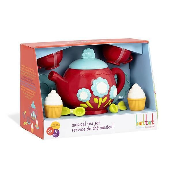 Juego de té musical rojo