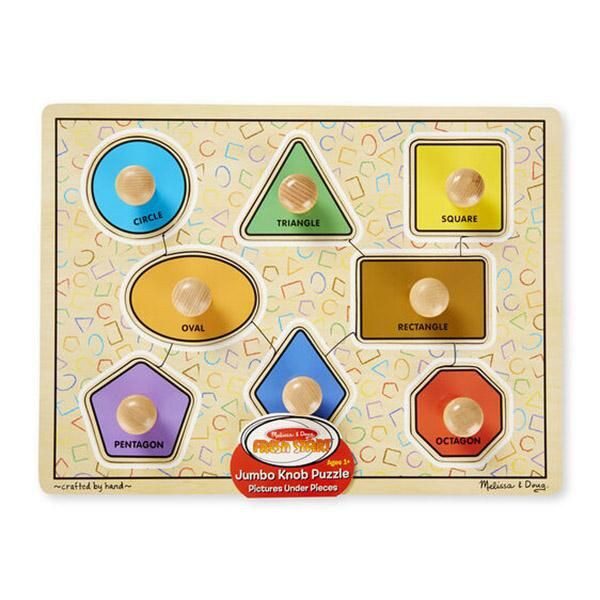Puzzle con tomador  - Figuras geométricas
