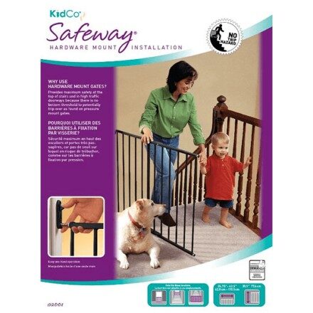 Puerta Seguridad para Escalera (ancho 63cm - 108cm) Negro