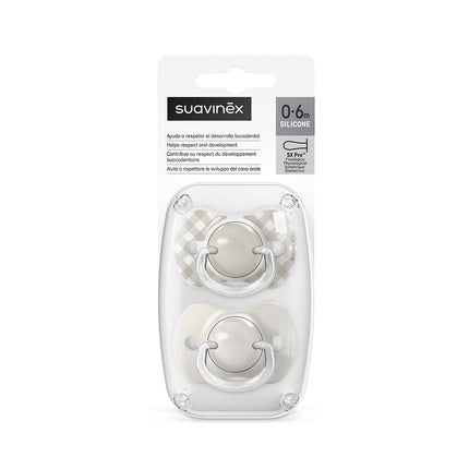 Chupetes Wild Beige con Tetina Fisiológica SX Pro de Silicona 0/6 meses