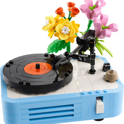 TOCADISCOS CON FLORES