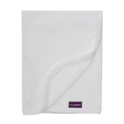 Manta Waffle Algodón 120x140 - BLANCO