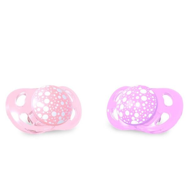 Chupetes Twistshake 0-6m 2 uns Rosado / Morado Pastel