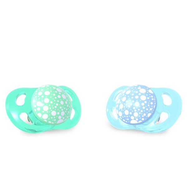Chupetes Twistshake 6+m 2 uns Azul / Verde Pastel
