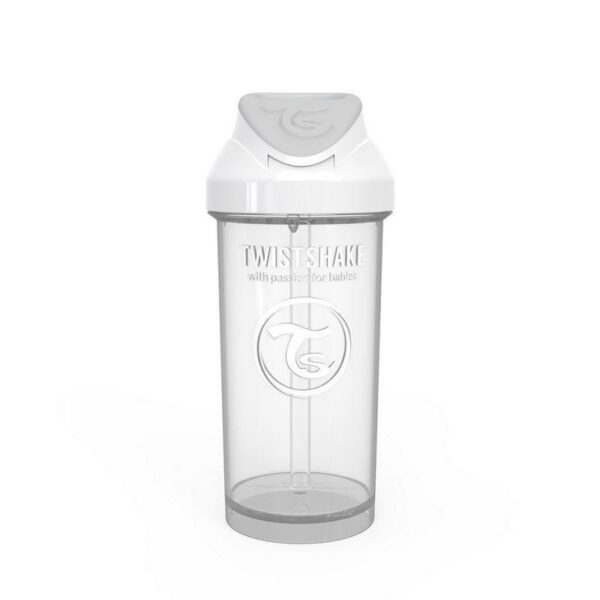 Vaso con bombilla Twistshake Straw Cup 360ml Blanco