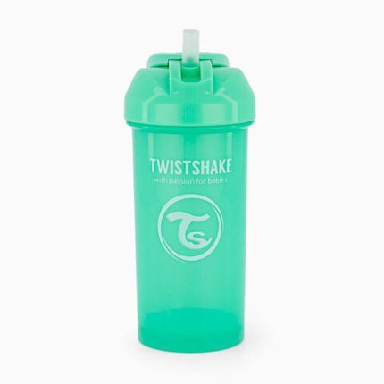 Vaso con bombilla Twistshake Straw Cup 360ml Verde Pastel