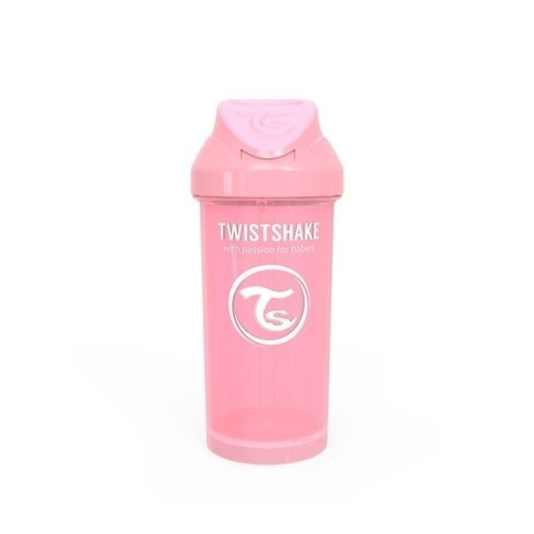 Vaso con bombilla Twistshake Straw Cup 360ml Rosado Pastel