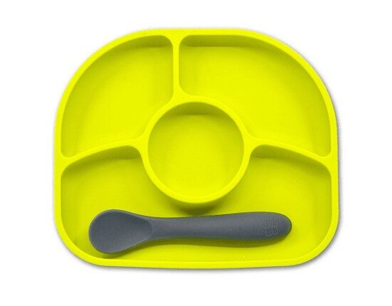 Set de Plato y cuchara de silicona Yümi Lima