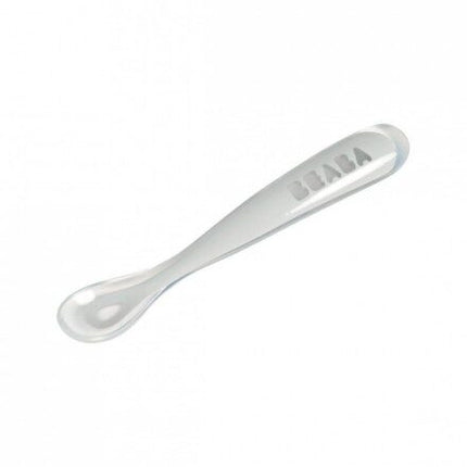 CUCHARA SILICONA 1ER EDAD GRIS