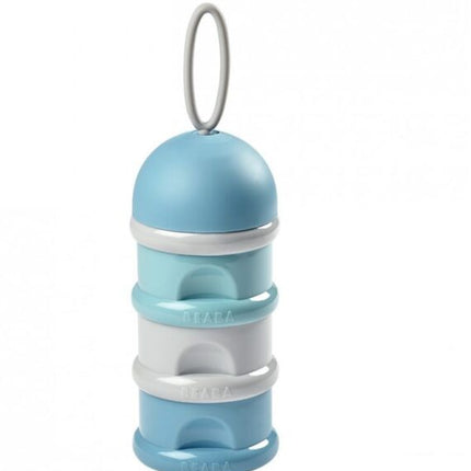 Recipiente apilable para leche de fórmula (Azul oscuro + Gris + Rosa)