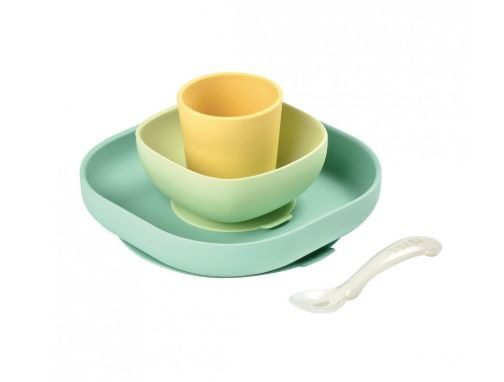 Set de comida de silicona (4 piezas) - Amarillo