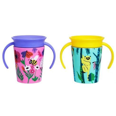 Vaso de entrenamiento Miracle¨ 360¡ WildLove de 170 g - paquete de 2 (Abeja/LŽmur)