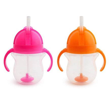 7 oz Peso en cualquier ‡nguloª Pajita de entrenamiento - paquete de 2 (rosa/naranja)