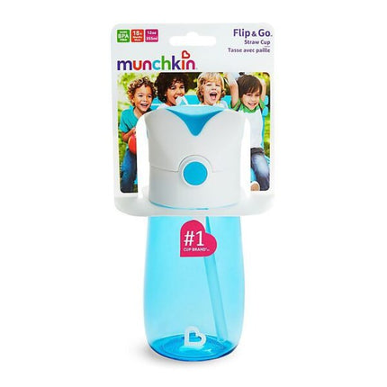 Vaso con popote Flip & Goª de 347 ml (azul)
