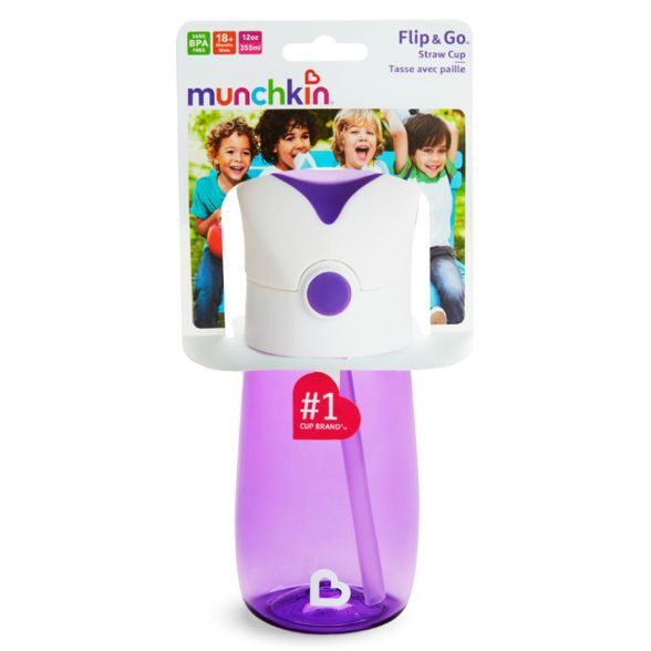 Vaso con popote Flip & Goª de 347 ml (morado)