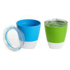 Vasos y tapas Splashª de 190 g - 2 unidades (azul/verde)