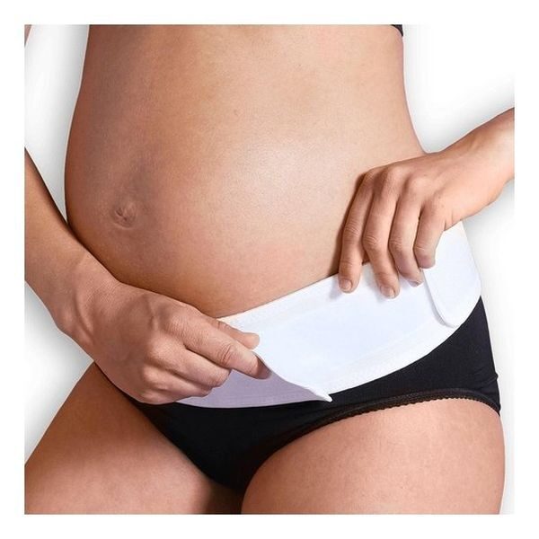 Adjustable Velcro Support Belt
(Cinturón Soporte Embarazo y Posparto)  Blanco TU
