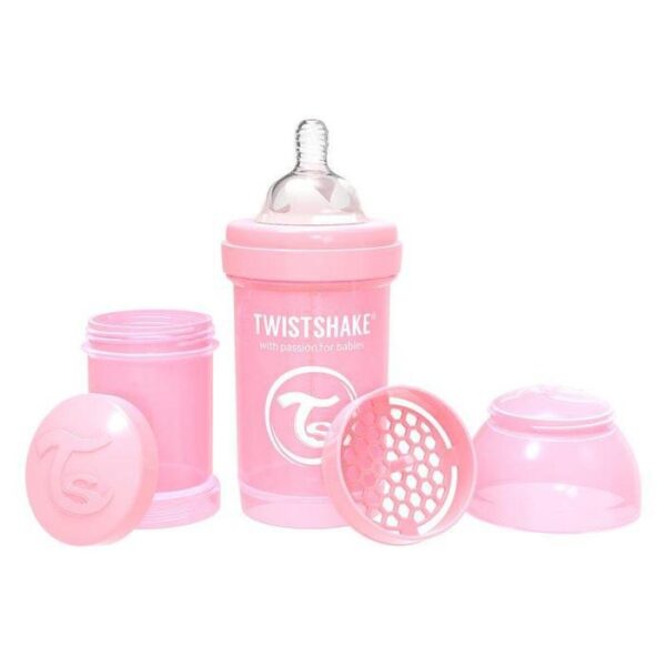 Mamadera Twistshake Anti-Cólico 180ml Rosado Pastel